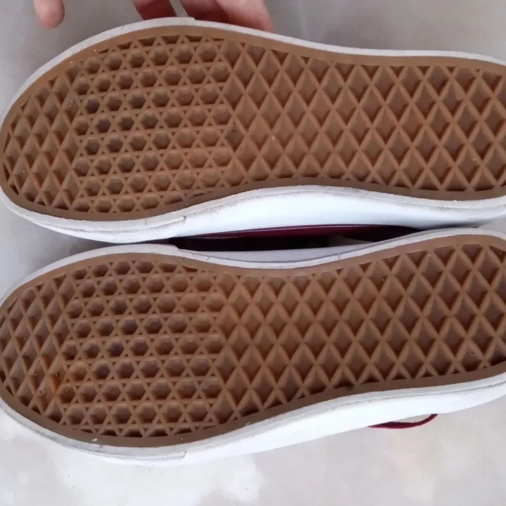 Vans Men's Burgundy and White Trainers